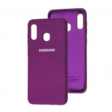 Чехол для Samsung Galaxy A20 / A30 Silicone Full фиолетовый / grape