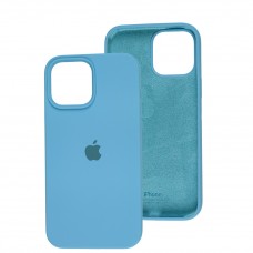 Чехол для iPhone 13 Pro Max Silicone Full голубой / cornflower 