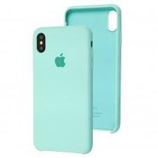 Чехол silicone для iPhone Xs Max case sea blue 