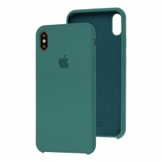 Чехол silicone case для iPhone Xs Max pine green