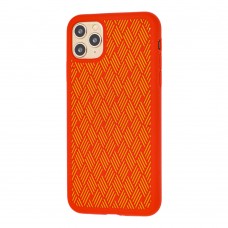 Чехол для iPhone 11 Pro Silicone Weaving красный