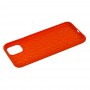 Чехол для iPhone 11 Silicone Weaving красный