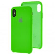 Чохол Silicone для iPhone X / Xs case зелений