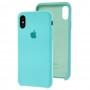 Чохол Silicone для iPhone X / Xs case бірюзовий / turquoise