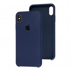 Чохол silicone case для iPhone Xs Max midnight blue