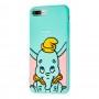 Чохол 3D для iPhone 7 Plus / 8 Plus Disney Dumbo м'ятний