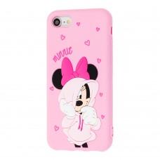 Чехол 3D для iPhone 7 / 8 Disney Minnie Mouse розовый