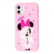 Чехол 3D для iPhone 11 Disney Minnie Mouse розовый