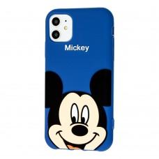 Чехол 3D для iPhone 11 Disney Mickey Mouse синий