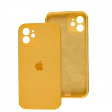 Чехол для iPhone 12 Silicone Slim Full camera yellow