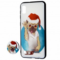 Чехол для Samsung Galaxy A10 (A105) print + popsocket "пес" 