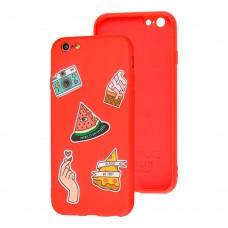 Чехол для iPhone 6 / 6s Wave Fancy color style watermelon / red