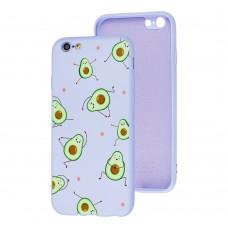Чехол для iPhone 6 / 6s Wave Fancy avocado / light purple