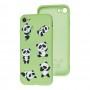 Чехол для iPhone 7 / 8 / SE2 Wave Fancy funny panda / mint gum