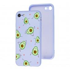 Чехол для iPhone 7 / 8 / SE2 Wave Fancy avocado / light purple
