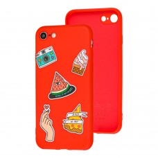 Чехол для iPhone 7 / 8 / SE2 Wave Fancy color style watermelon / red