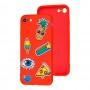Чохол для iPhone 7/8/SE2 Wave Fancy color style pineapple/red