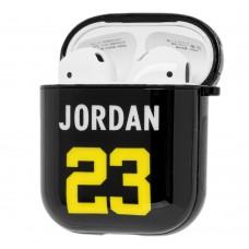 Чехол для AirPods Young Style Jordan 23 черный / желтый