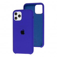 Чехол Silicone для iPhone 11 Pro case блестящий синий