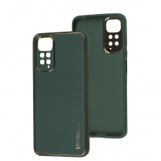 Чехол для Xiaomi Redmi Note 11 / 11s Leather Xshield army green