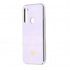 Чохол для Xiaomi Redmi Note 8 Rainbow glass з лого фіолетовий