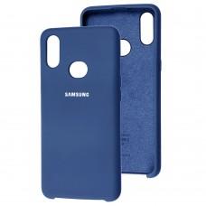 Чехол для Samsung Galaxy A10s (A107) Silky Soft Touch синий