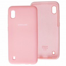 Чехол для Samsung Galaxy A10 (A105) Silicone Full светло-розовый 