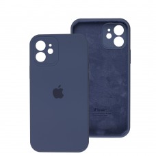 Чехол для iPhone 12 Silicone Slim Full camera lavender gray