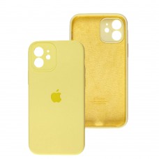 Чехол для iPhone 12 Silicone Slim Full camera mellow yellow