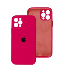 Чехол для iPhone 12 Pro Silicone Slim Full camera shiny pink 