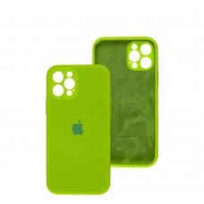 Чехол для iPhone 12 Pro Silicone Slim Full camera neon green