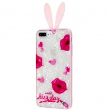 Чохол для iPhone 7 Plus / 8 Plus Blood of Jelly Rabbit ears "kiss day"