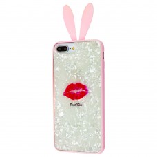 Чехол для iPhone 7 Plus / 8 Plus Blood of Jelly Rabbit ears "sweet kiss"