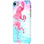 Чехол Ibasi Flowers для iPhone 7 / 8 матовое покрытие розовый фламинго