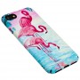 Чехол Ibasi Flowers для iPhone 7 / 8 матовое покрытие розовый фламинго