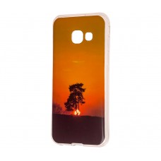 Чехол для Samsung Galaxy A3 2017 (A320) IMD с рисунком дерево на закате