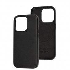 Чехол для iPhone 15 Pro WAVE Premium leather MagSafe midnight