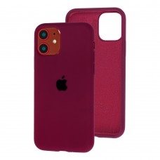 Чохол для iPhone 11 Silicone Full бордовий / plum