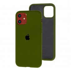 Чехол для iPhone 11 Silicone Full army green