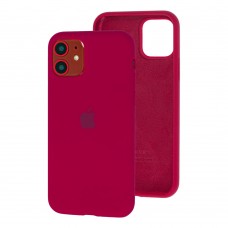 Чохол для iPhone 11 Silicone Full червоний / rose red