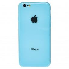 Чехол New glass для iPhone 6 / 6s голубой