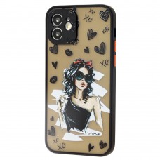 Чохол для iPhone 12 Wave Cartoon black dress