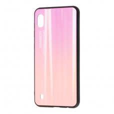 Чохол для Samsung Galaxy A10 (A105) Rainbow glass рожевий