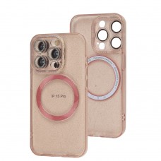 Чехол для iPhone 15 Pro Berlia Dazzling Gradient MagSafe pink