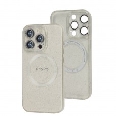 Чехол для iPhone 15 Pro Berlia Dazzling Gradient MagSafe white