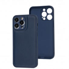 Чехол для iPhone 14 Pro Max Eco Leather midnight blue