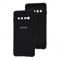 Чехол для Samsung Galaxy S10 (G973) Silicone Full camera черный
