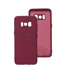 Чехол для Samsung Galaxy S8 (G950) Silicone Full camera бордовый / marsala