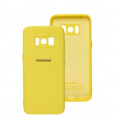 Чохол для Samsung Galaxy S8 (G950) Silicone Full camera жовтий / flash