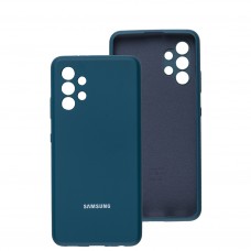 Чохол для Samsung Galaxy A32 (A325) Silicone cover Full camera синій / cosmos blue